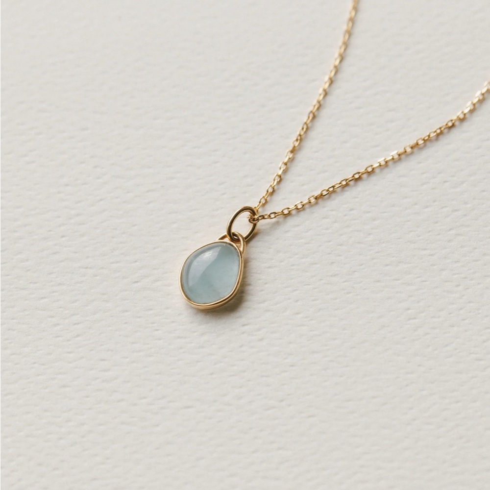 GLDN solid gold mirage pendant